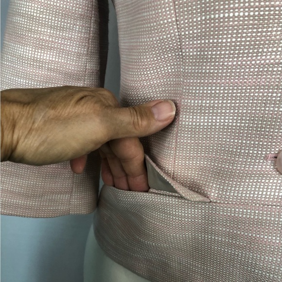 Pendleton Women’s Jacket Tweedy Cropped Fitted 3/4 Sleeve Front Pockets Classic - Picture 4 of 9